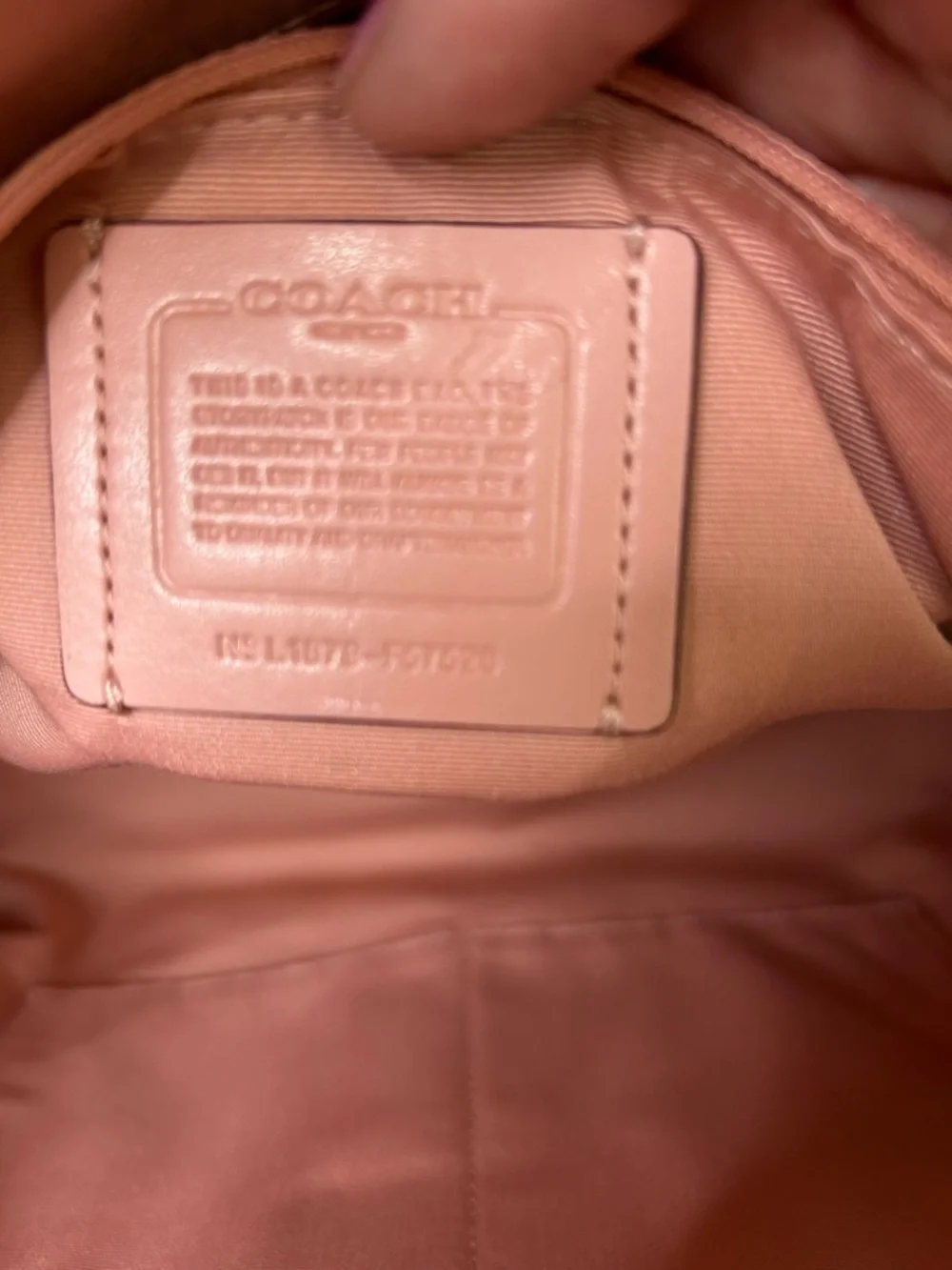 Coach Pebble Leather Tote in Blush Pink